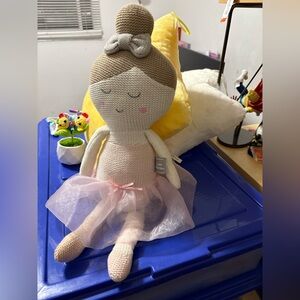 Adorable Pink Emma Ballerina rattle Stuffed Doll